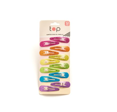 Broches Para El Pelo Top Multicolores 12 Unidades