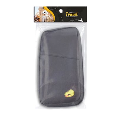 Portapasaporte Y Documentos Gris Travel