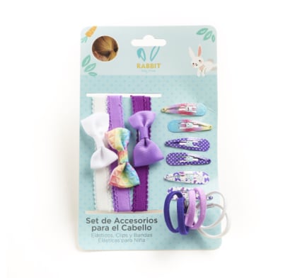 Set Infantil Accesorios Para El Pelo Rabbit 16 Unidades