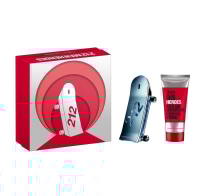 Cofre Carolina Herrera Perfume 212 Men Heroes 90 Ml + Gel De Ducha 100 Ml 