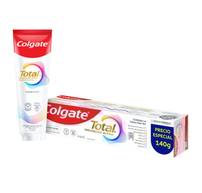 Pasta De Dientes Colgate Total Clean Mint Prevención Activa 140 G