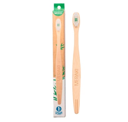 Cepillo De Dientes Meraki De Bambú Para Adulto Medio Verde