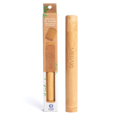 Estuche Meraki De Bambú Porta Cepillo De Dientes