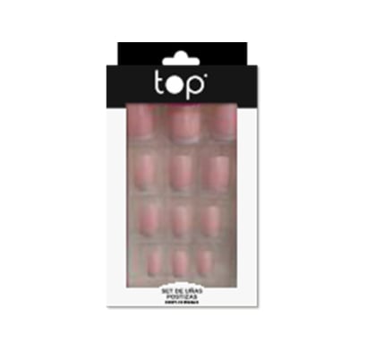 Set De Uñas Postizas Adhesivas Francesas Top 12 Unidades