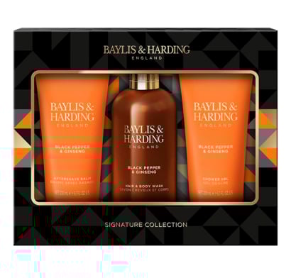 Mini Set Baylis & Harding Black Pepper & Ginseng Men's Luxury 3 Unidades