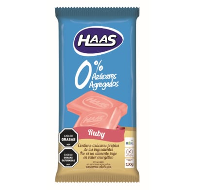 Tableta De Chocolate Haas 0% Tableta Azúcar Ruby 150 G
