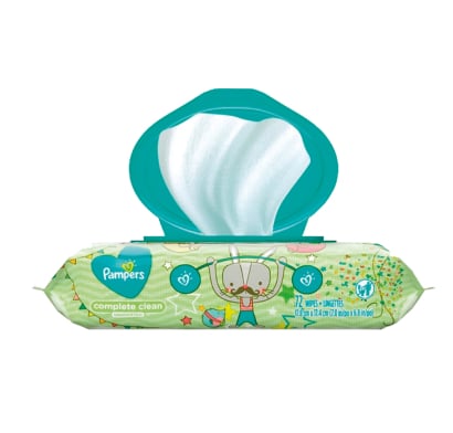 Toallitas Húmedas Pampers Complete Clean Sin Perfume 72 Unidades
