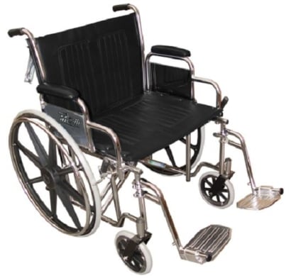 SILLA DE RUEDA CROMADA DESMONTABLE