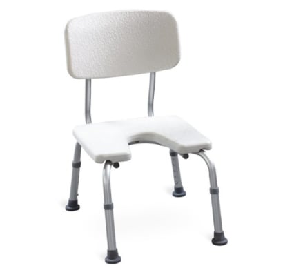 SILLA DE BANO RE CON RESPALDO Y ORIFICIO