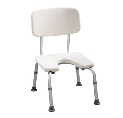 Silla de Baño Reclinable con Respaldo y Orificio  