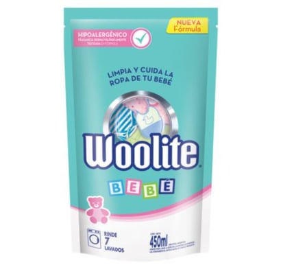 Jabón Líquido Para Ropa Woolite Bebé Doypack 450 Ml