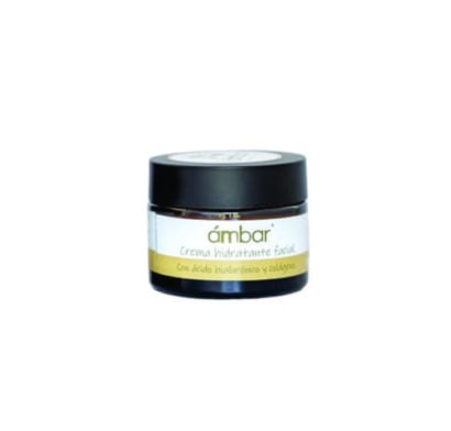 Crema Hidratante Facial ámbar Con ácido Hialuronico Y Colageno 50 Ml