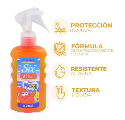 SIX PROTECTOR SOLAR FPS50 KIDS 210 ML