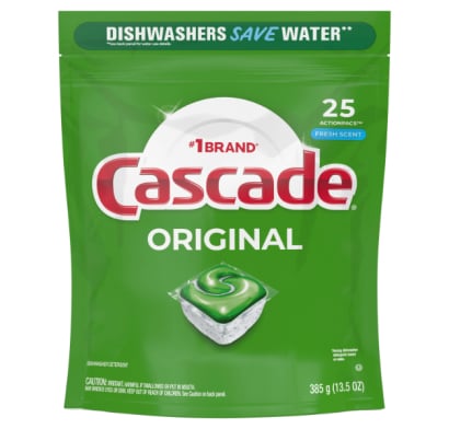 Detergente Para Lavavajillas Cascade Fresh 25 Cápsulas