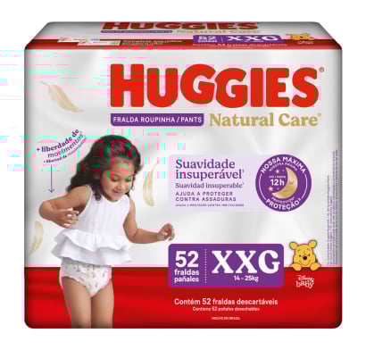 Pañales Huggies Pant Natural Care Xxg 52 Unidades