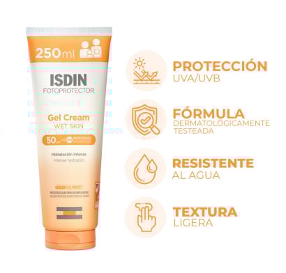 Protector Solar Isdin en Gel Crema FPS50 250 ml