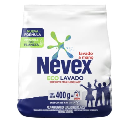 Jabón En Polvo Para Ropa Nevex Lavado A Mano 400 G
