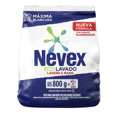 Jabón En Polvo Para Ropa Nevex Lavado A Mano 800 G