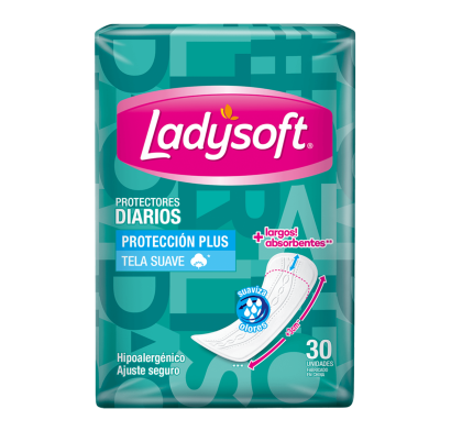 Protectores Diarios Ladysoft Protección Plus 30 Unidades