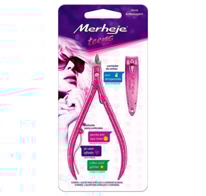Set Merheje Alicate Y Cortauñas Rosa