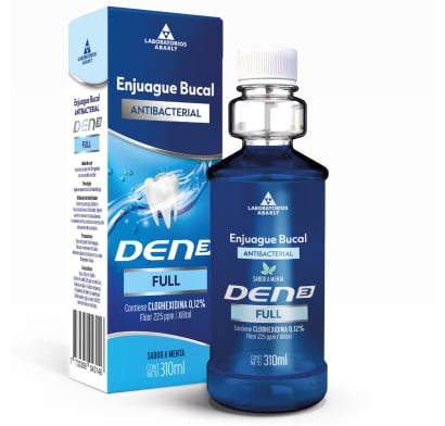 Enjuague Bucal Den3 Full Antibacterial 310 Ml