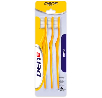 Cepillo De Dientes Den3 Cerdas Duras 3 Unidades
