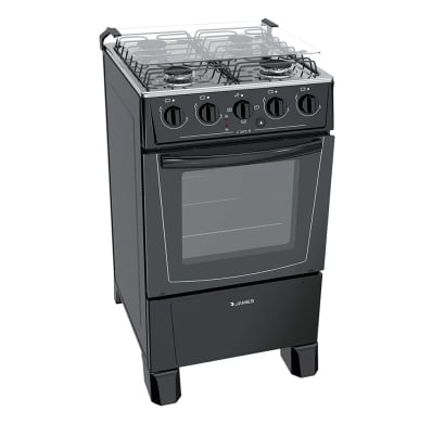 Cocina James Combinada C 205 B Negra 4 Hornallas