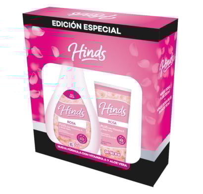Pack Crema Corporal Hinds Rosa 250 Ml + Crema De Manos 90 Ml