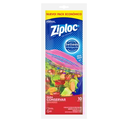 Bolsas Herméticas Ziploc  Para Conserva Grande 10 Unidades