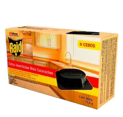 Cebo Insecticida Raid Cocina Jeringa Para Cucarachas 6 Unidades