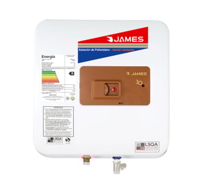 Termotanque James Línea Prisma De Cobre 30 L  