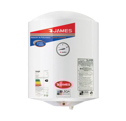 Calefón Acero Inoxidable James Cilíndrico 30 l
