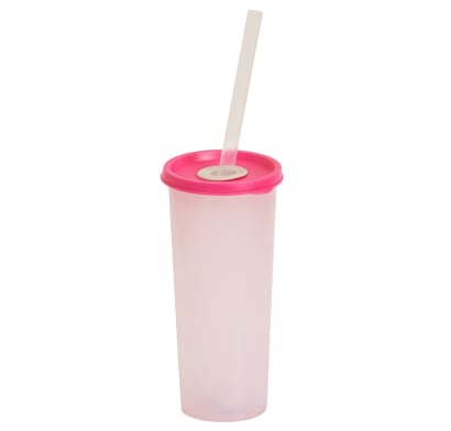 Vaso Con Sorbito Happy Paper 450 Ml Colores Surtidos