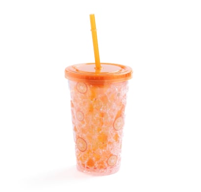 Vaso Con Sorbito Happy Paper Gel Colores Surtidos
