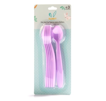 Set Cucharas Para Bebé Rabbit 6 Unidades Colores Surtidos