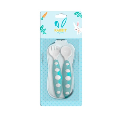 Set Rabbit Cuchara Y Tenedor En Estuche