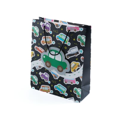 Bolsa De Regalo Happy Paper Autos Colores Surtidos 1 Unidad