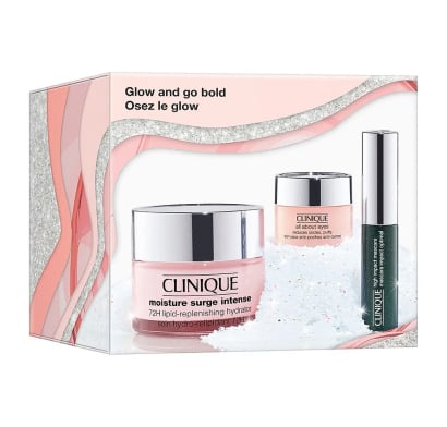 Cofre Clinique Atrévete A Brillar Máscara De Pestañas Alto Impacto + Crema Hidratante 50 Ml + Contorno De Ojos 5 Ml