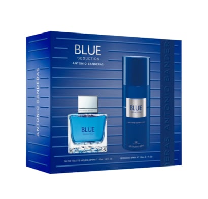 Set Antonio Banderas Blue Seduction Edt 100 Ml Y Desodorante 150 Ml