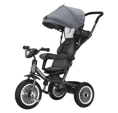 Triciclo Giratorio 360 Bebesit 3en1 Gris