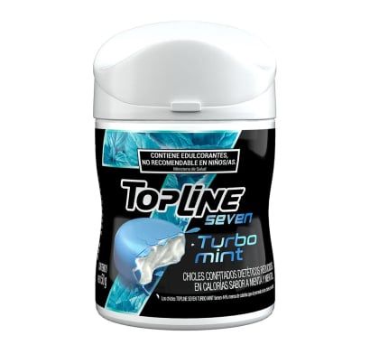 Chicles Topline Seven Turbo Mint 50 G
