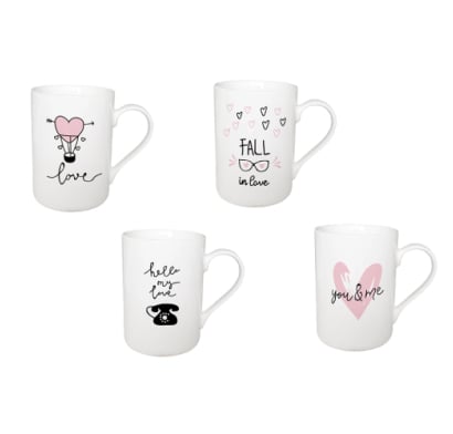 Mug Recto Love 1 Unidad 340 Ml