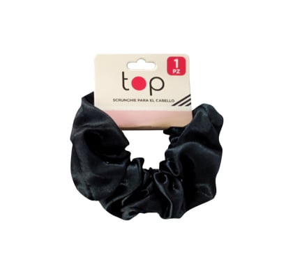 Gomita Scrunchie para el Pelo Top Negra con Perlas 1 Unidad