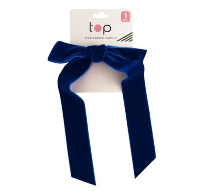 Gomita para el Pelo Top con Lazo Azul 1 Unidad