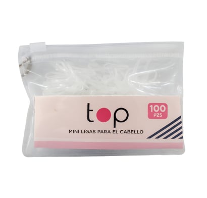 Mini Gomitas para el Pelo Top Transparentes 100 Unidades