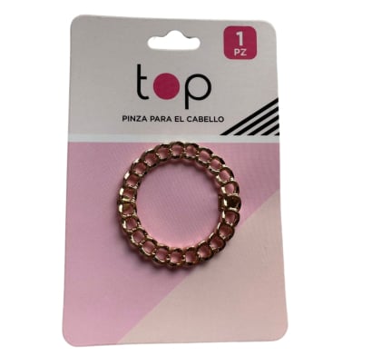 Broche Para El Pelo Top Circular Dorado 1 Unidad