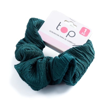 Gomita Scrunchie Para El Pelo Top Verde 1 Unidad