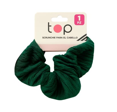 Gomita Scrunchie para el Pelo Top Verde 1 Unidad