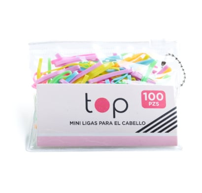 Mini Gomitas Para El Pelo Top Multicolores 100 Unidades