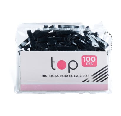 Mini Gomitas Para El Pelo Top Negras 100 Unidades
